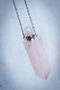 Certified Pink Quartz Natural Stone Essence Bottle / Pendant - 4