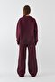 Unisex Oversize Sweatshirt Basic Bordo – Crew Neck, 3 Thread Ribs - 7