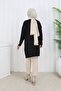 Patterned Long Mercerized Cardigan N3239 Black - 4