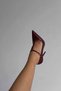 Wren Stone-Embellished Buckle Detail BURGUNDY MATTE - 2