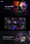 HeroaD V200 RGB 7.1 Kablosuz Gaming Oyuncu Kulaklığı 3 Modlu (BT, 2.4Ghz, Type-C) PC - PS5 - 6