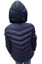 Boy's Navy Blue Color Coat with Removable Hood, Plush Lining and Zipper Pockets - 3