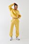 Unisex Oversize Tracksuit Set Basic Yellow – Crew Neck, Elasticated Legs, 3-Thread Fleece - 4