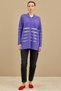 Knitted Detailed Knitwear Rayon Cardigan Lila - 2