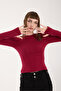 Women's Long Sleeve Fingerless Basic Bodysuit – Black, White, Burgundy, Navy Blue, Grey – S m L XL - 4