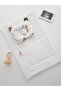 Bottom Opening Set Safari Animals 3-Piece with Large Pompom Baby Blanket, Muslin, Crib - 5