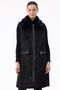 Zipper and Leather Detailed Corduroy Fur Vest Black - 2