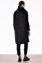 Zipper and Leather Detailed Corduroy Fur Vest Black - 4