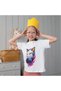 Cat Printed T-Shirt Adult White T-Shirt Cat Unisex Kids T-Shirt - 2