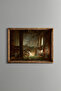A Hermit Praying at the Ruins of the Roman Temple - Vintage Patterned Frame