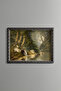 Park Scenery with Young Couple - Vintage Patterned Frame