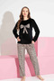 Mother Daughter Matching Black Leopard Print Cotton Interlock Pajamas Set (Sold Separately) - 3