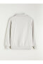 Gray Zippered Stand Collar Men's Thick Sweatshirt - 7