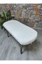 Bohemian New Model Chair Cover Brick Pattern Cream Color - 3