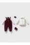 Boxed Baby Boy 4-Piece 100% Organic Cotton Jersey Shirt & Velvet Overalls Baby Set - 2