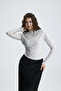 Women's Sandy Fabric Cross Drawstring Detailed Long Sleeve Blouse - 6
