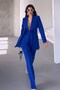 Women's Two-Piece Top and Bottom Set Stylish Double-Layer Buttoned Blazer Jacket Wide-Leg Pants Set
