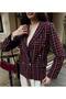 Women's Fleto Pocket Button Detail Tweed Fabric Lined Blazer Jacket