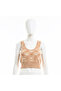 Women's Strappy Crop Knit Blouse Bustier - 2