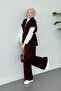 Retro Scuba Vest Suit Plum - 4