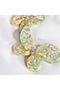 Yellow Set of 2 Drop Stone Butterfly Model Children's Nursery School Buckle 02 - 2