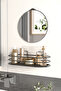 Bathroom Organizer Set of 2 Mirror and Organizer Adhesive Luxury Design Mirror Cosmetic Shelf - 3