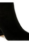 Women Flared Block Heel Velvet Boots in Black - 5