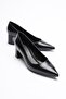 Women's Leather Heeled Shoes 5.5 cm Pointed Toe Black Ardina