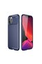 iPhone 12 Pro Max Uyumlu Lckc Black Silicone Case-Navy Blue