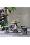Cement Swan 5-Pc Outdoor Dining Set | Water-Resistant 4-Seater Patio Furniture | Modern Garden Set - 2