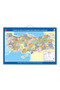 Türkiye Political & Physical Map 50 X 70 cm - Writable and Erasable - Slatted - with Hanging String - 2