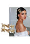 2-Piece Flowered Stone Shiny Side Hair Clip, School, Work, Gift, Birthday 23