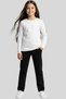 School and Casual Combination: Girls' Long-Sleeved T-Shirt and Pipe-Leg Sweatpants