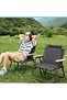 AUTO FAMILY Portable Durable Folding Camping Chair Beige, Lightweight Folding Chair for Outdoor - 8