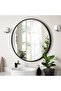 مرآة حائط دائرية أنيقة || إطار أسود 60*60سم - 2