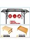 AUTO FAMILY Folding Camping Table, Portable Lightweight Grill Table for Outdoor - 7