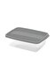 Food container, Vedo, plastic, rectangular, transparent + gray, 1.75 L