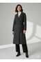 Women's Winter Shirt with Belt, Shirt Collar, Cashemere Coat