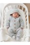 Hooded Buttoned Winter Knit Jumpsuit, 3-6-9-12 Months Knit Jumpsuit