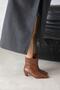 Viva Women's Wrinkled Leather Boots Brown - 6