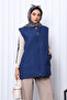 Navy Blue Quilted Lined Vest