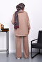 Mink Snap Detailed Tunic Trouser Suit - 4