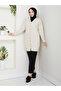 Women's Buttoned Sleeve-Ended Ribbed Knit Cardigan