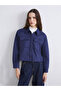 Lcw Modest Navy Blue Women's Suede Look Jacket - 4