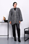 Smoked Buttoned Angora Cardigan - 2