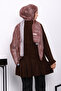 Brown Flounce Angora Soft Knit Tunic - 4