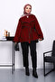 Burgundy Leather Piping Shawl Collar Cashmere Jacket - 2