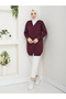 Women's Buttoned Sleeve-Ended Ribbed Knit Cardigan - 2