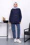 Navy Blue Stone Gabardine Shirt - 2