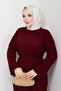 Women's Underwear Set with Inner Lining, Double Set, Diamond Patterned Mesh Knitwear Dress - 5